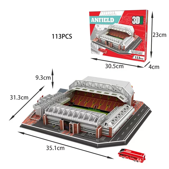 Anfield Liverpool Stadium 3D Puzzle Large