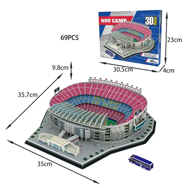 Camp Nou FC Barcelona Stadium 3D Puzzle Large