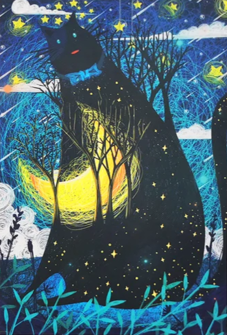 Fantasy Cat Mini Jigsaw Puzzle 1000pcs 38*26cm