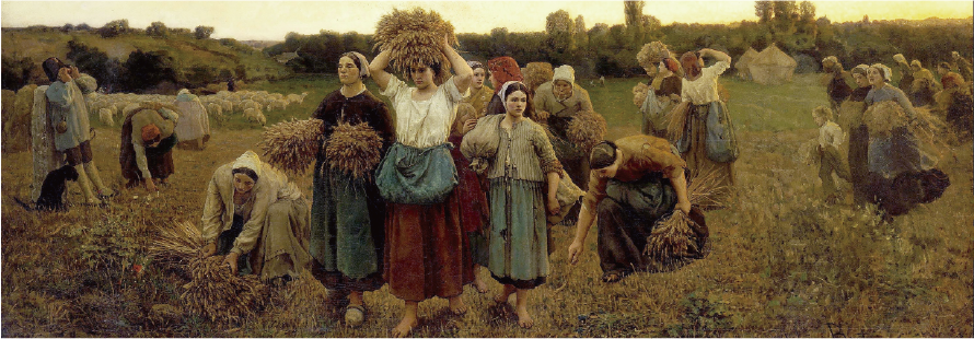 Le Rappel Des Glaneuses, 1859 artwork Panoramic Jigsaw Puzzle 1000pcs 98*34