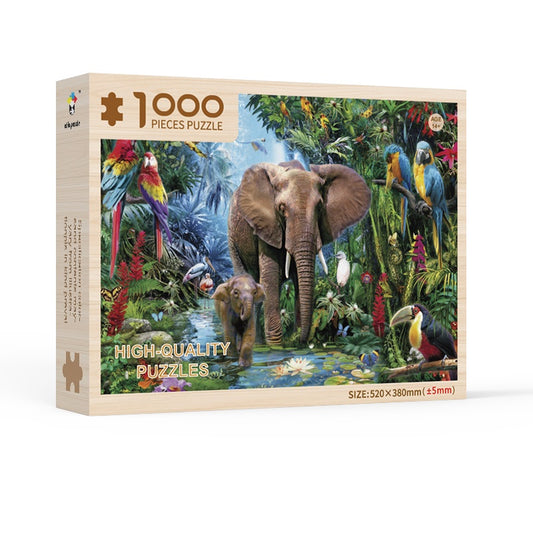 The Jungle Wooden Jigsaw Puzzle 1000pcs 52*38cm