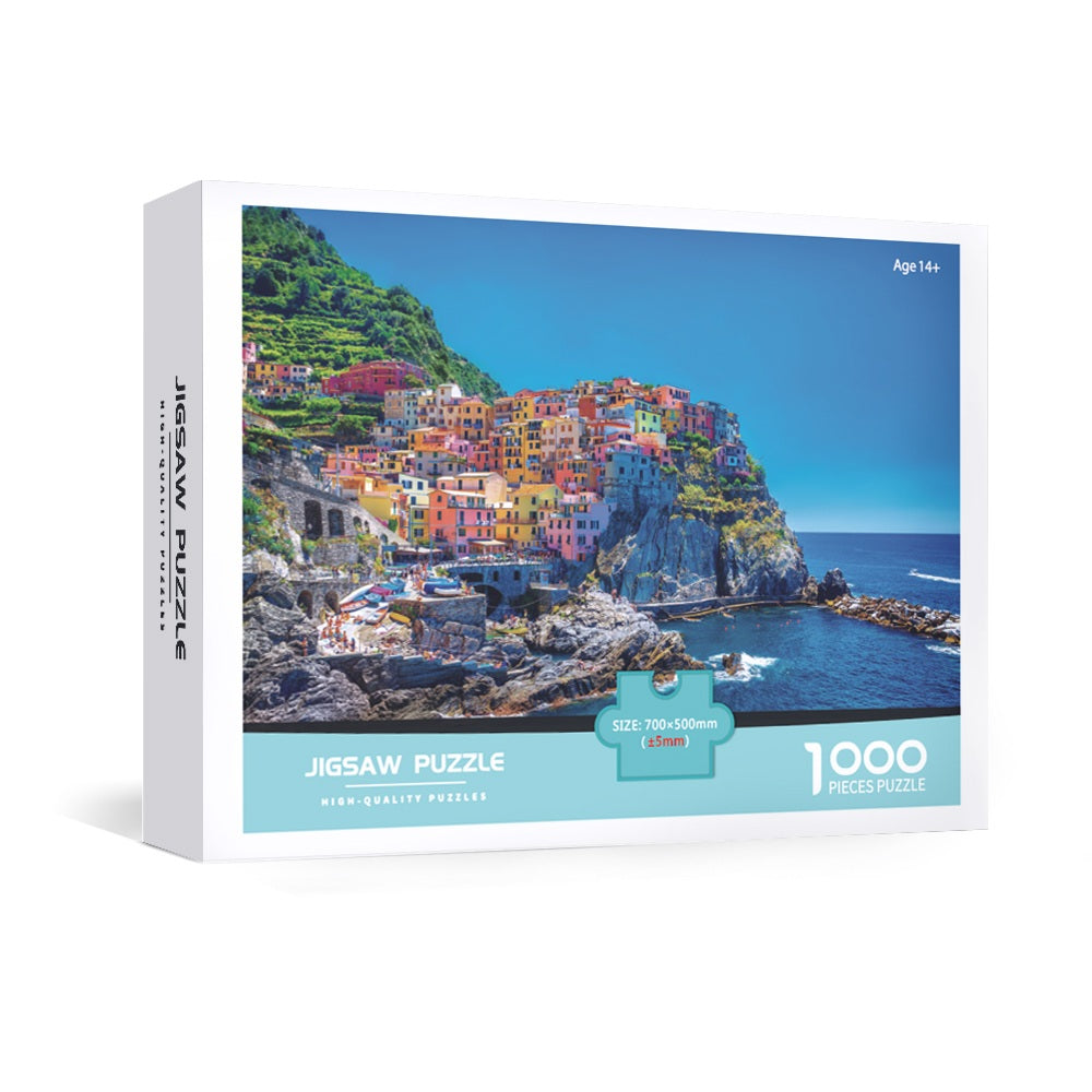 Italy, Manarola Liguria Day Scenery Jigsaw Puzzle 1000pcs 70*50cm