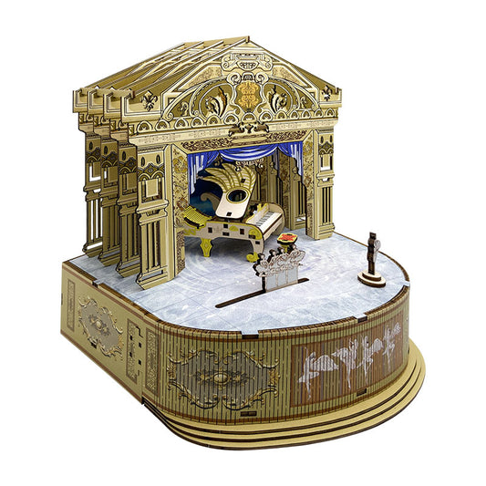Dancing Ballerina Theater Music Box 3D Mechanical Wooden Puzzle