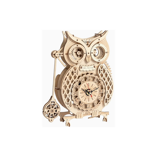 Owl Clock 3D Mechanical Wooden Puzzle