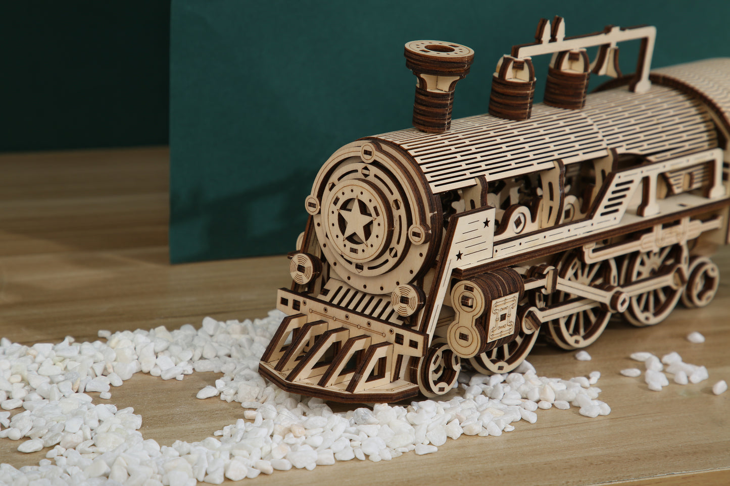 Steam Train 3D Mechanical Wooden Puzzle Large