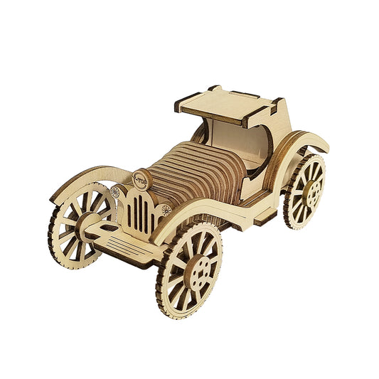 The Retro Racer 3D Mechanical Wooden Puzzle