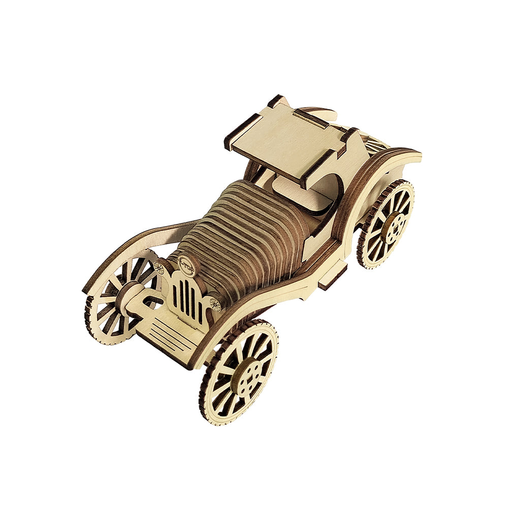The Retro Racer 3D Mechanical Wooden Puzzle