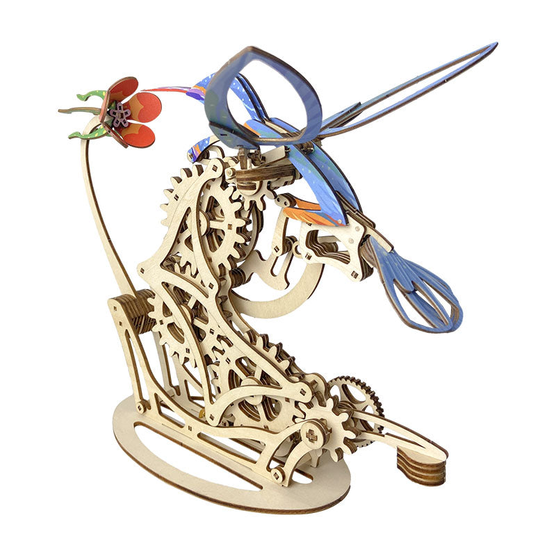 Blue Hummingbird 3D Mechanical Wooden Puzzle