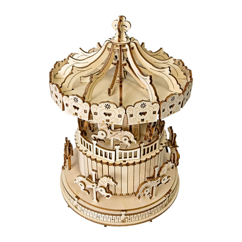 Merry-Go Round 3D Mechanical Wooden Puzzle