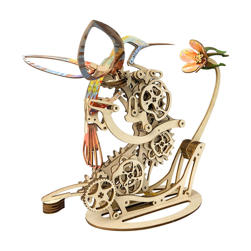 Red Hummingbird 3D Mechanical Wooden Puzzle