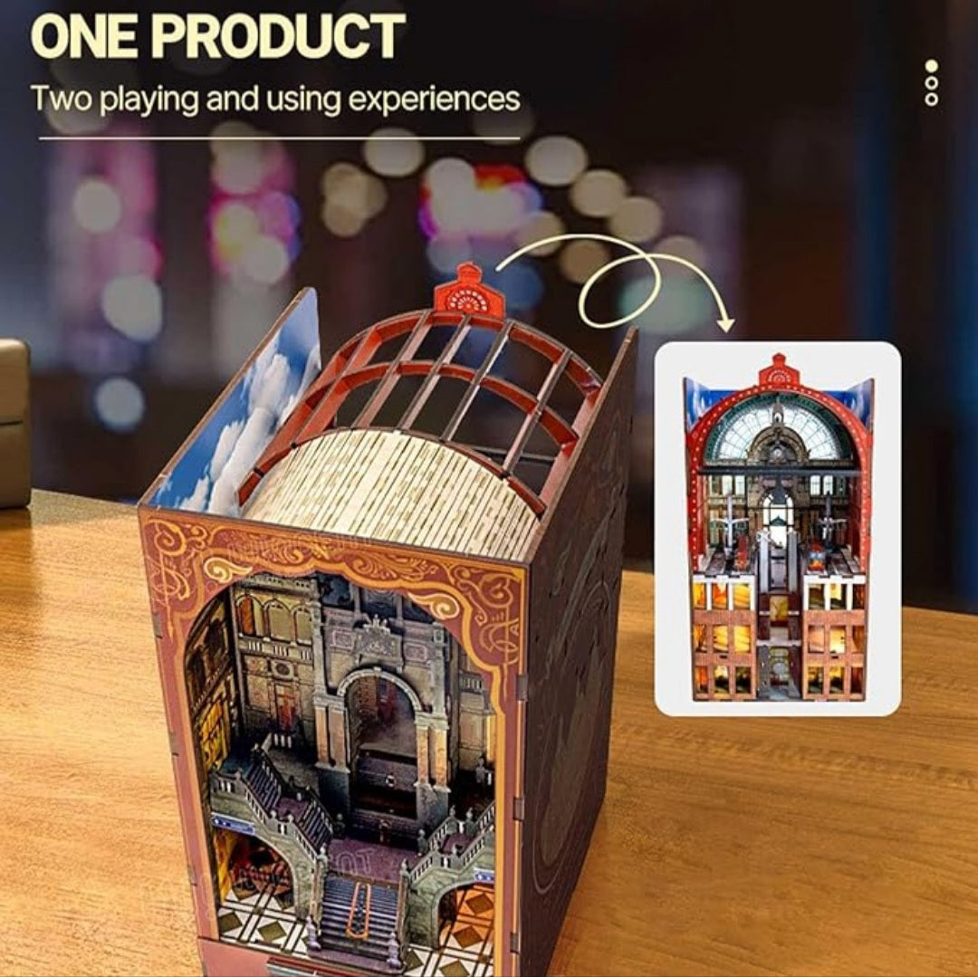 Railway Cathedral Double Sided DIY Miniature Book Nook