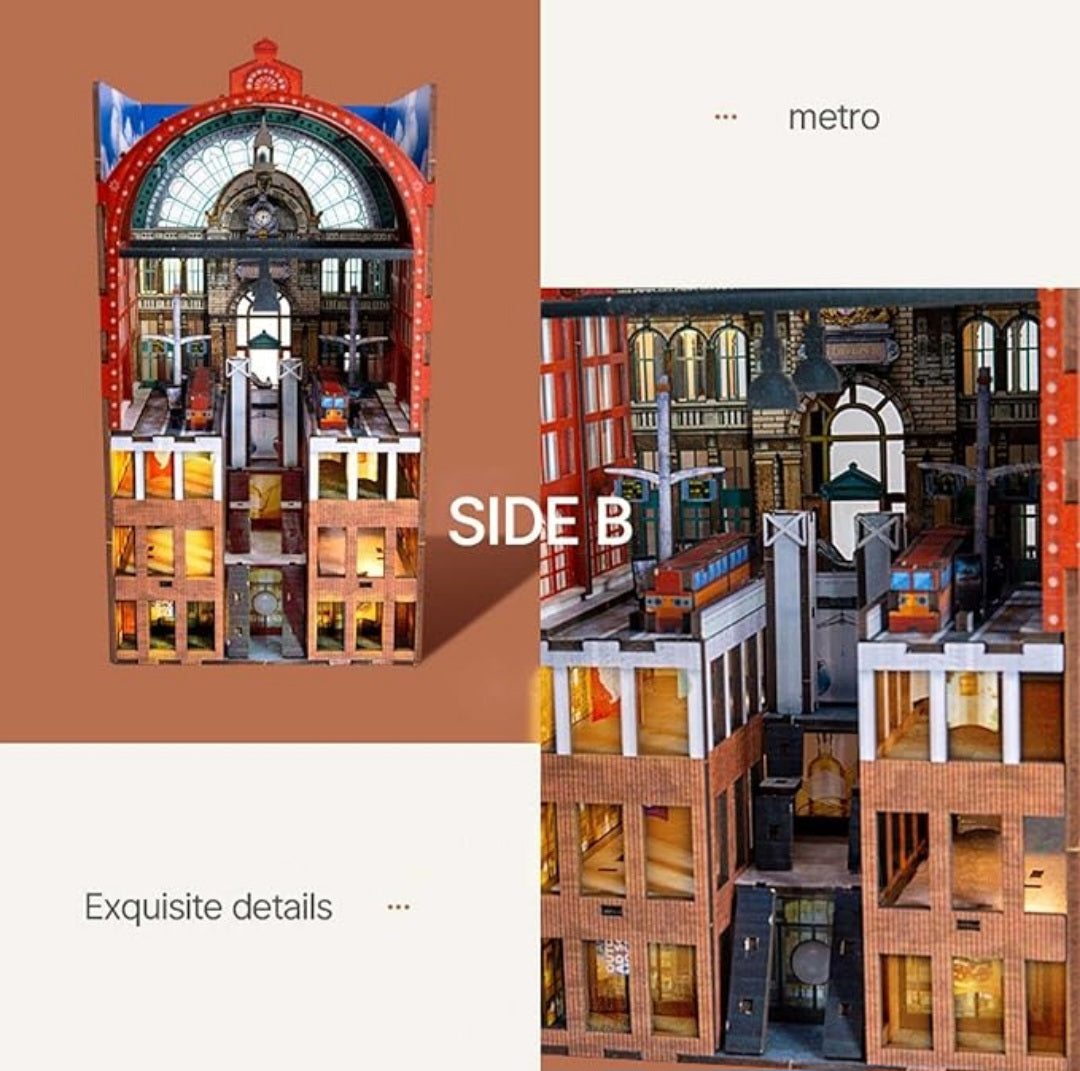 Railway Cathedral Double Sided DIY Miniature Book Nook
