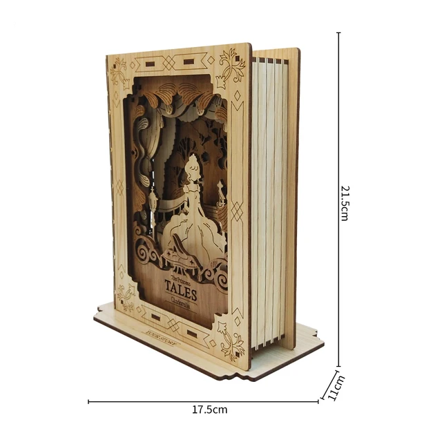 The Princess Tales Story Book Lamp 3D Wooden Puzzle With Lights