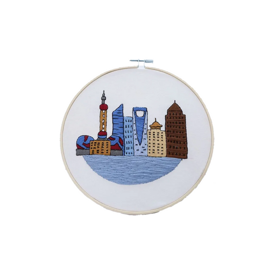 Shanghai City Embroidery Kit 20cm