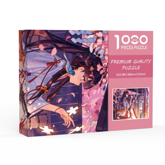 Anime Girl With Kimono Mini Jigsaw Puzzle 1000pcs 38*26cm