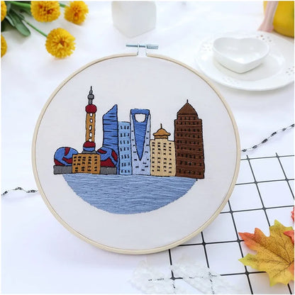 Shanghai City Embroidery Kit 20cm