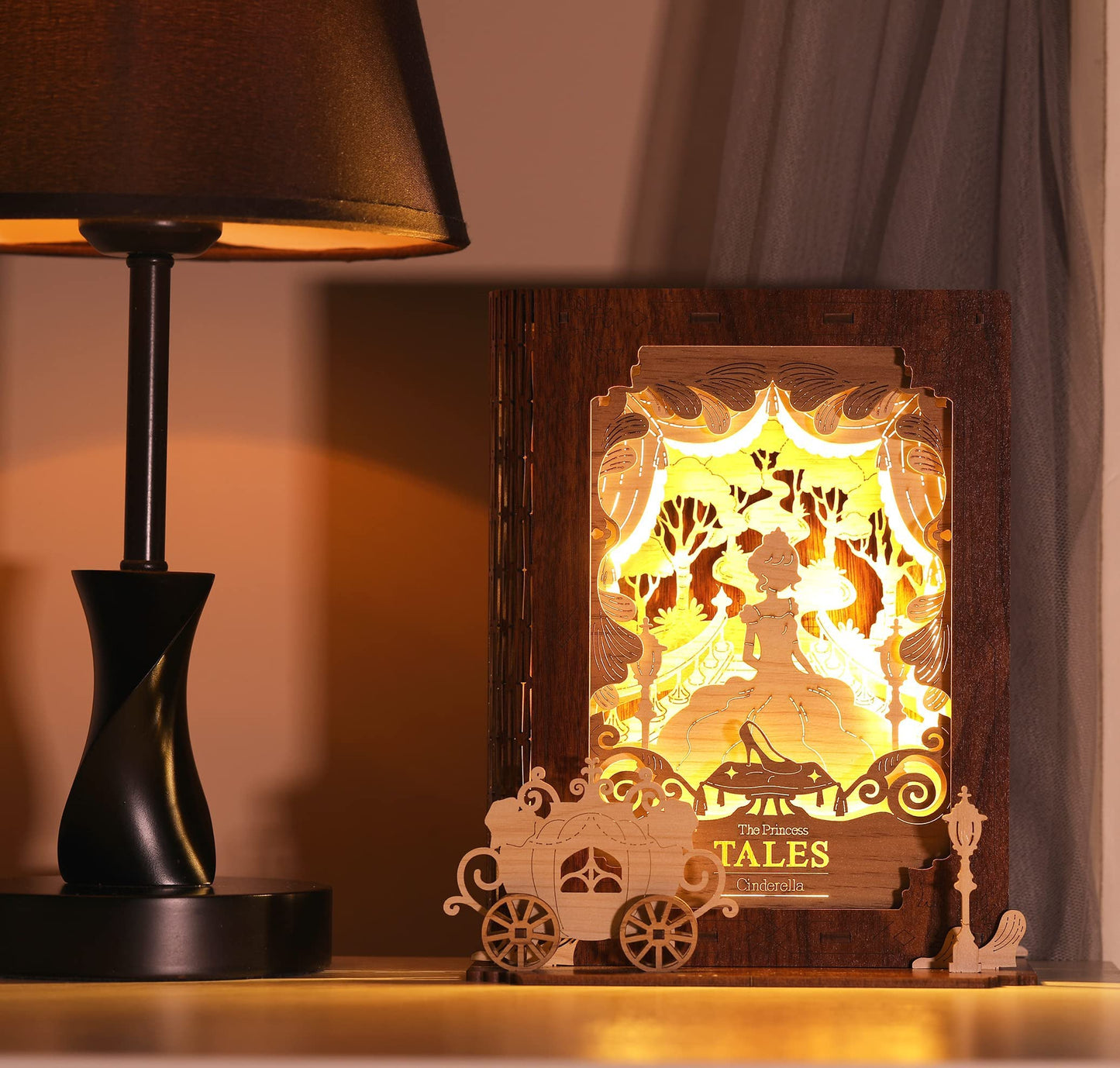 The Princess Tales Story Book Lamp 3D Wooden Puzzle With Lights