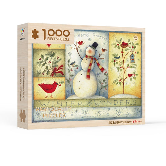 Winter Wonders Wooden Jigsaw Puzzle 1000pcs 52*38cm