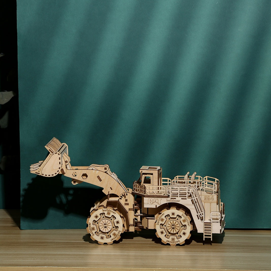 Bulldozer 3D Mechanical Wooden Puzzle