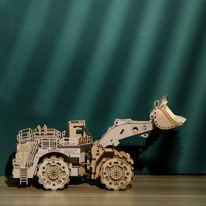 Bulldozer 3D Mechanical Wooden Puzzle