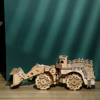 Bulldozer 3D Mechanical Wooden Puzzle