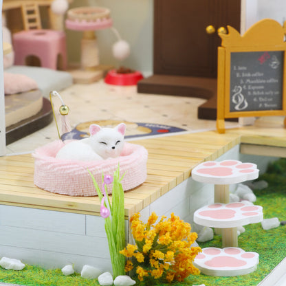 Cat Cafe Garden DIY Miniature House