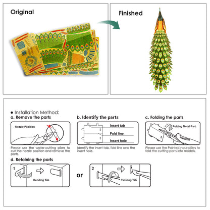 Colorful Peacock 3D Metal Puzzles