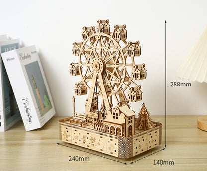 Ferris Wheel With Music Box And Lights 3D Mechanical Wooden Puzzle Large