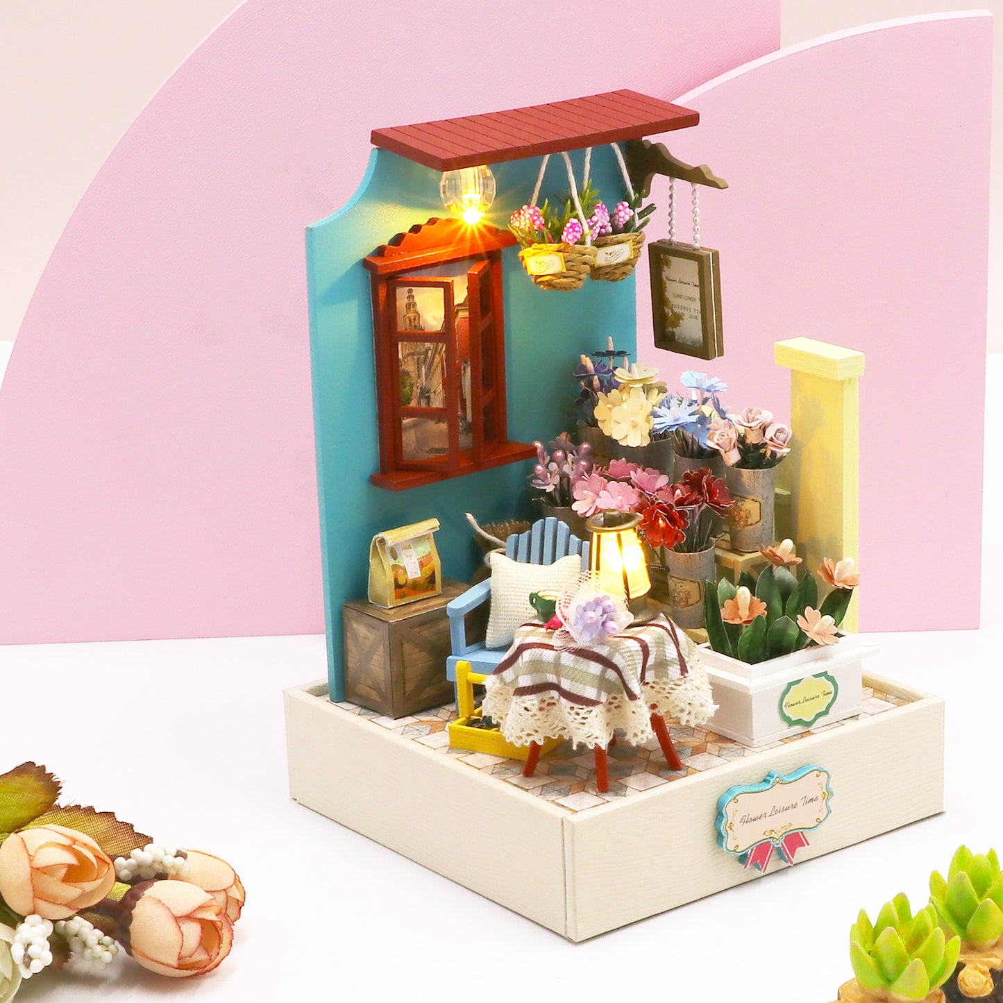 Flower Leisure Time DIY Miniature House