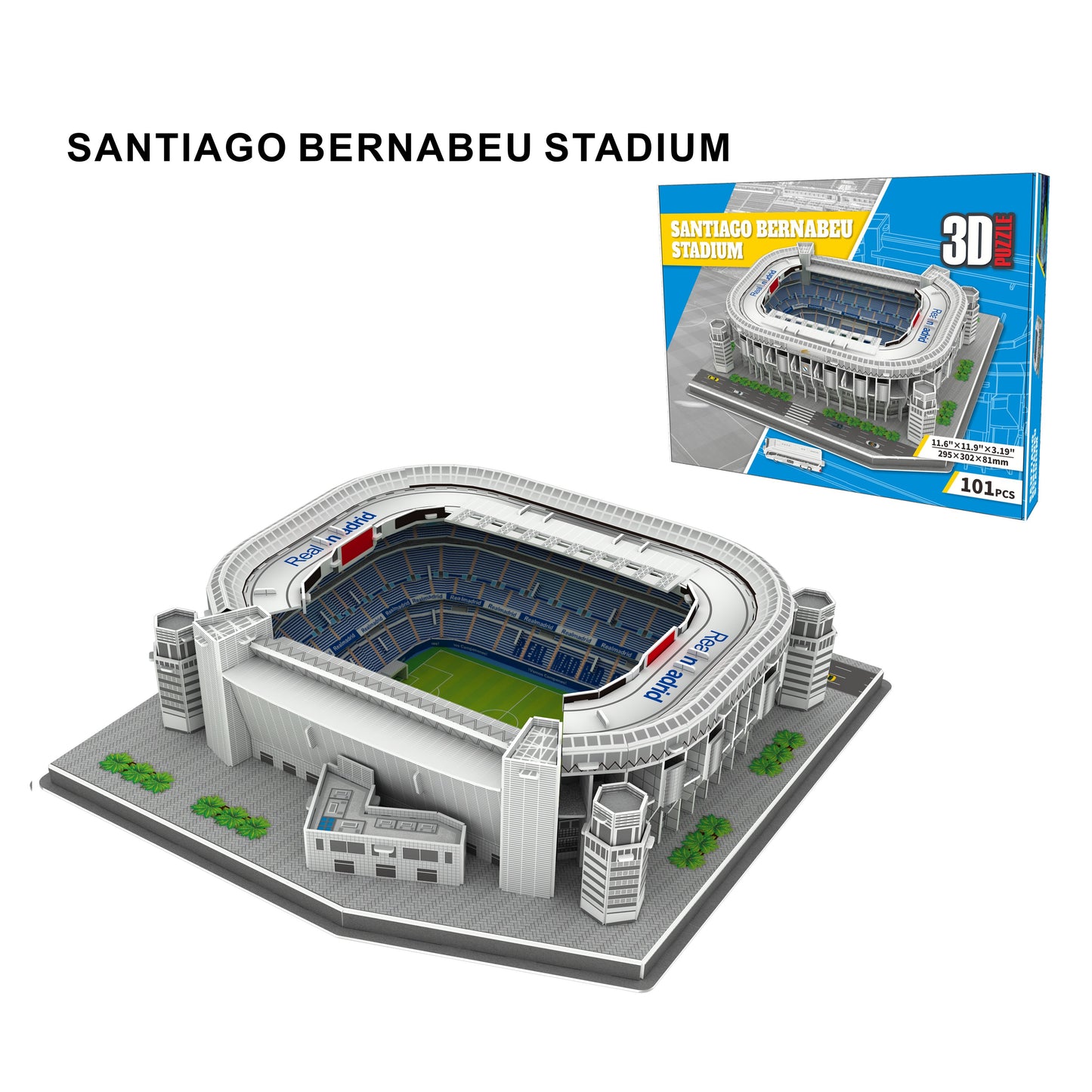 Santiago Bernabeu Real Madrid Stadium 3D Puzzle Large