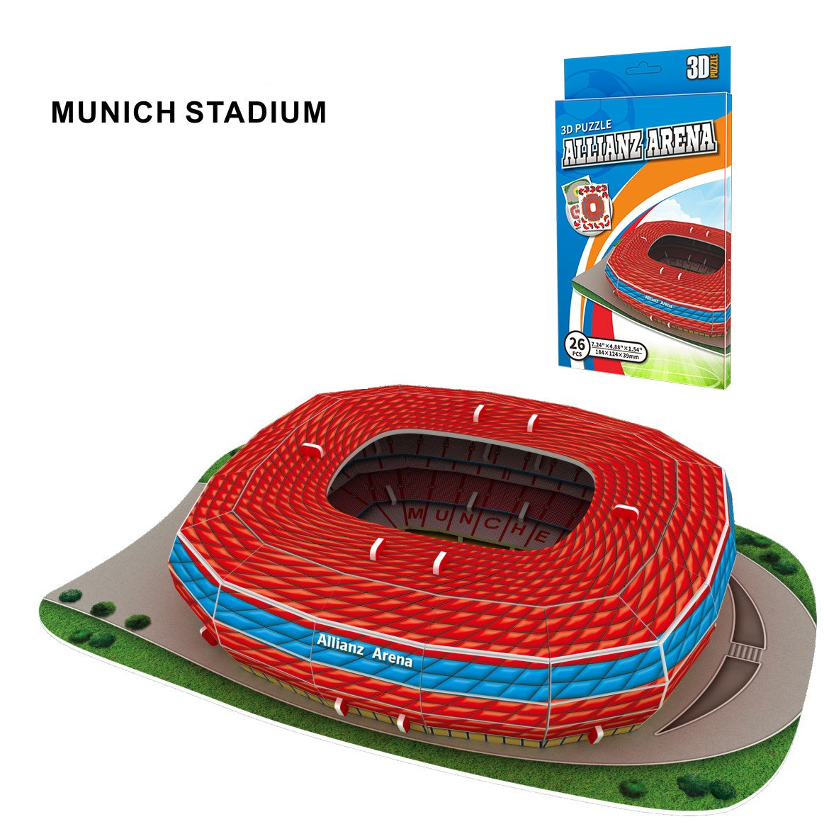 Allianz Arena Bayern Munich Stadium 3D Puzzle Small