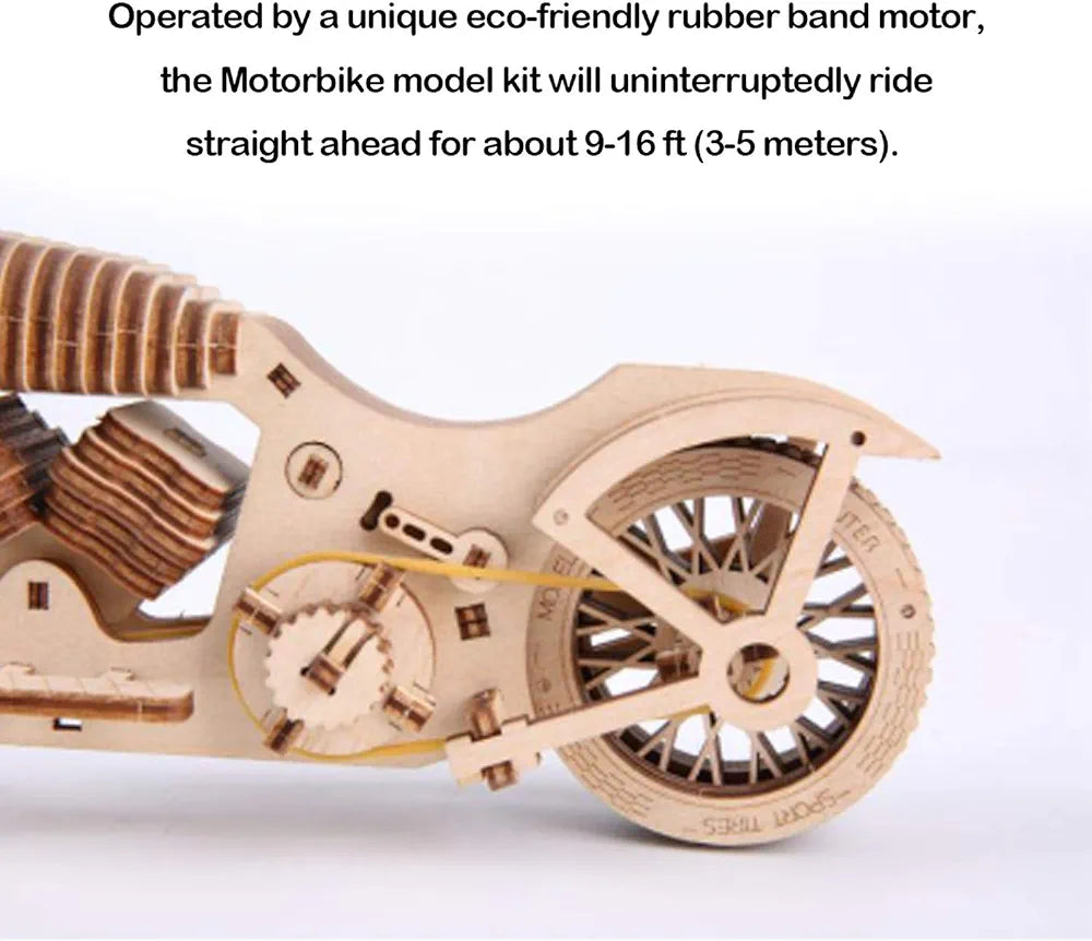 Motorcycle 3D Mechanical Wooden Puzzle