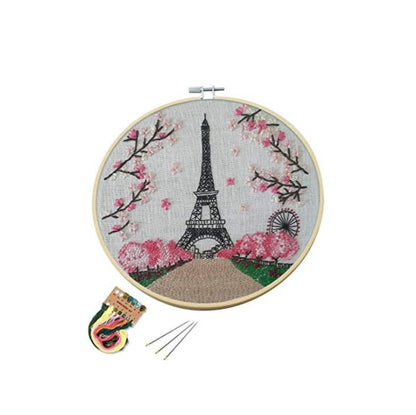 Blooming Eiffel Embroidery Kit 20cm