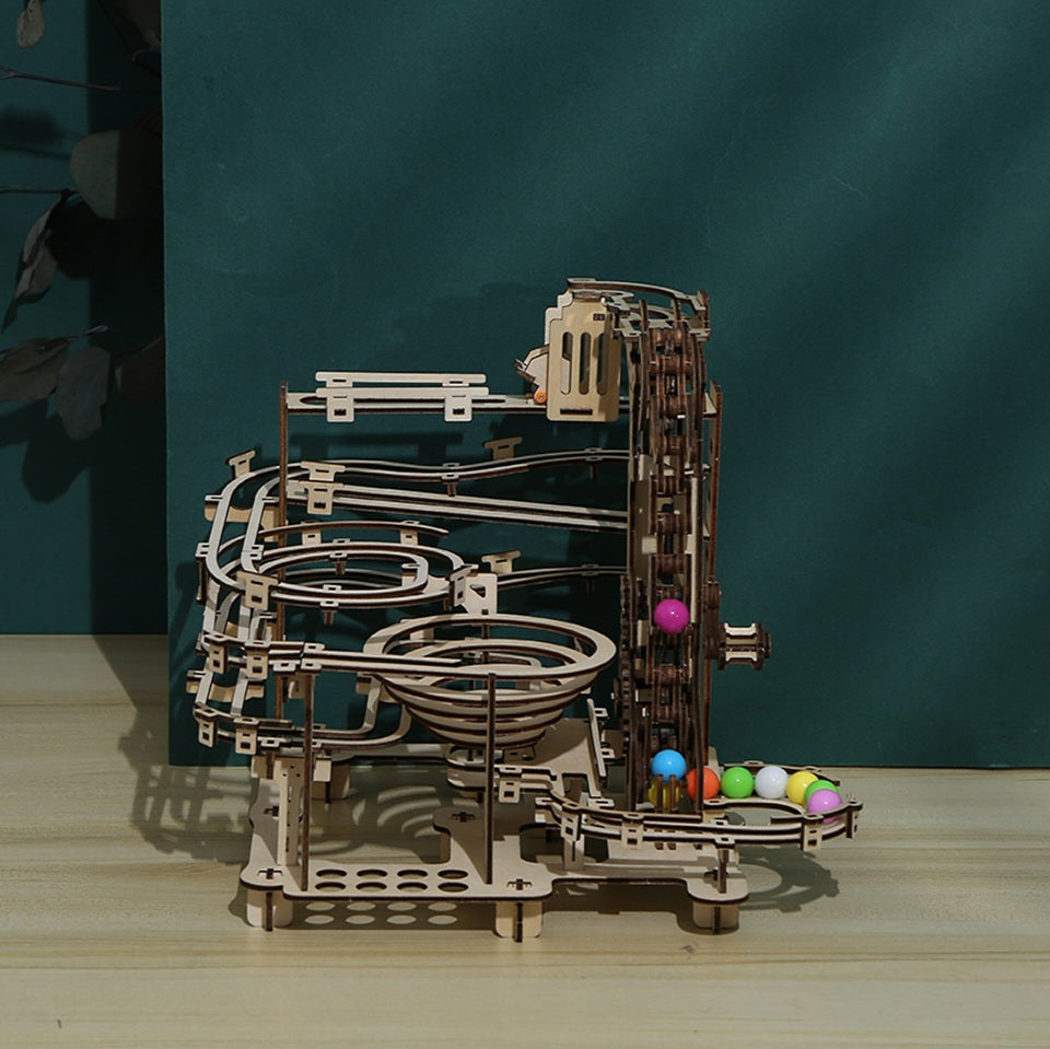 Time and Space Tunnel Marble Run 3D Mechanical Wooden Puzzle