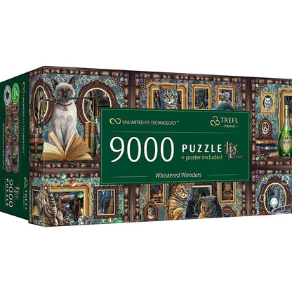 Trefl Prime Jigsaw Puzzle - Whiskered Wonders 9000pcs 198*93cm - Puzzleit