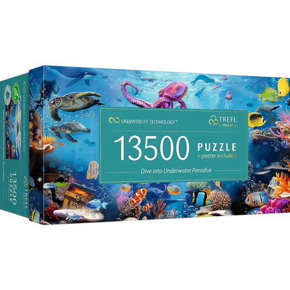 Trefl Prime Jigsaw Puzzle - Dive into Underwater Paradise 13,500pcs 198*138cm - Puzzleit