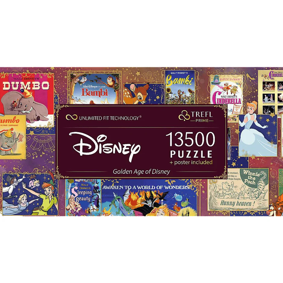 Trefl Prime Jigsaw Puzzle - The Golden Age of Disney 13,500pcs 198*138cm - Puzzleit