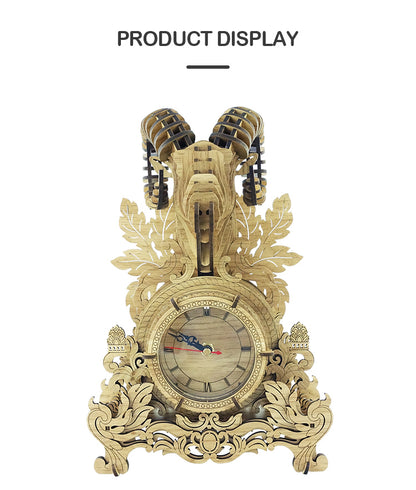 Argali Desk Clock 3D Mechanical Wooden Puzzle