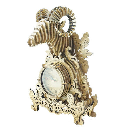 Argali Desk Clock 3D Mechanical Wooden Puzzle