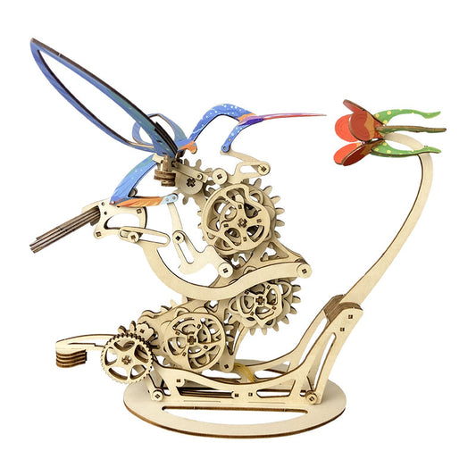 Blue Hummingbird 3D Mechanical Wooden Puzzle