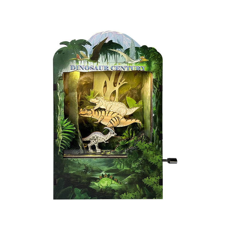 Jurassic World 3D Mechanical Wooden Puzzle Music Box