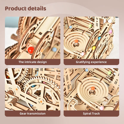 Dynamic Marble Run 3D Mechanical Wooden Puzzle