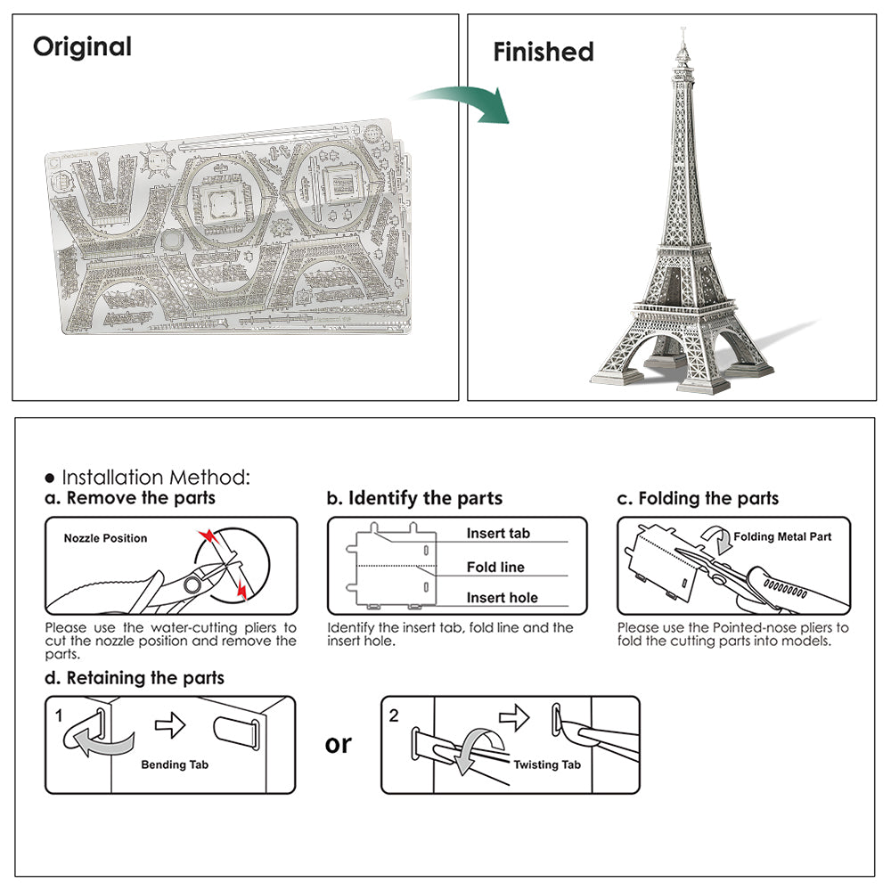 Eiffel Tower 3D Metal Puzzles