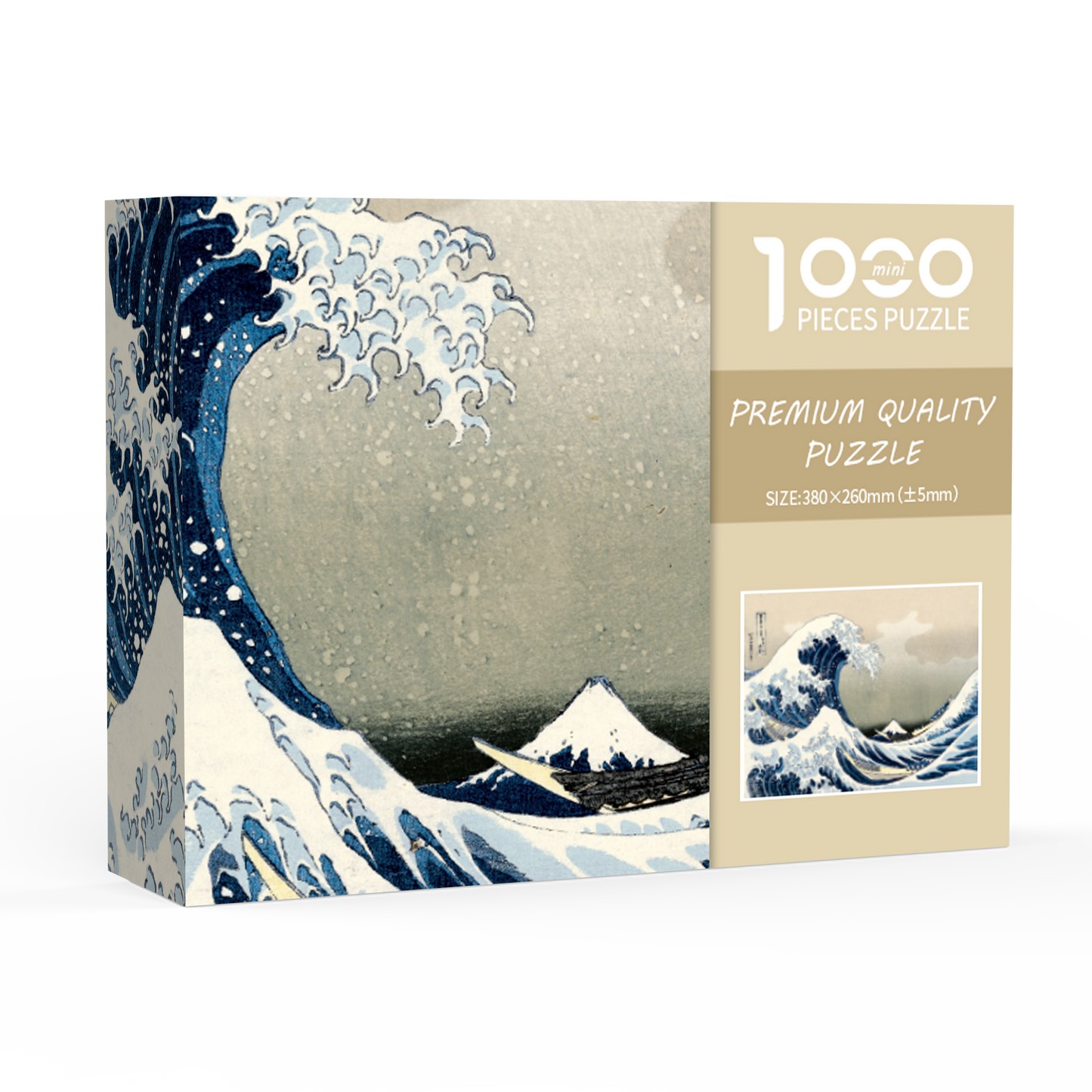 The Great Wave of Kanagawa by Japanese Ukiyo-E-Artist Hokusai, 1831 Artwork Mini Jigsaw Puzzle 1000pcs 38*26cm