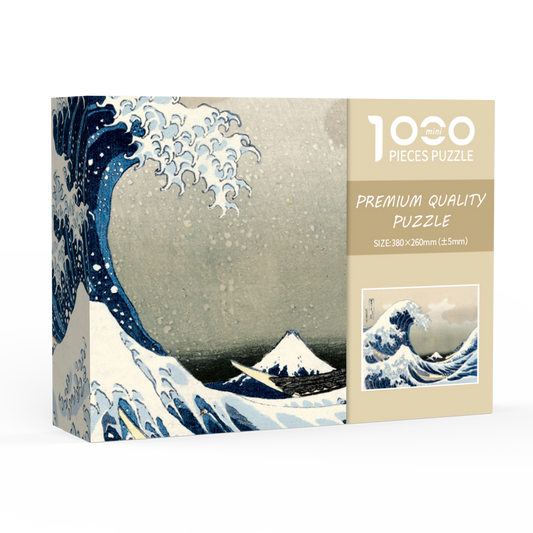 The Great Wave of Kanagawa by Japanese Ukiyo-E-Artist Hokusai, 1831 Artwork Mini Jigsaw Puzzle 1000pcs 38*26cm