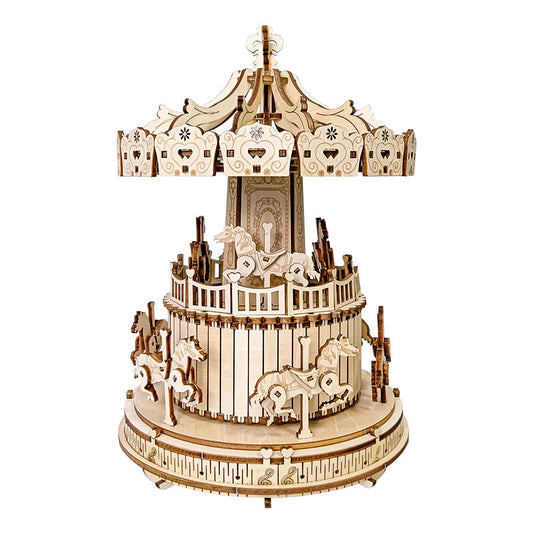 Merry-Go Round 3D Mechanical Wooden Puzzle