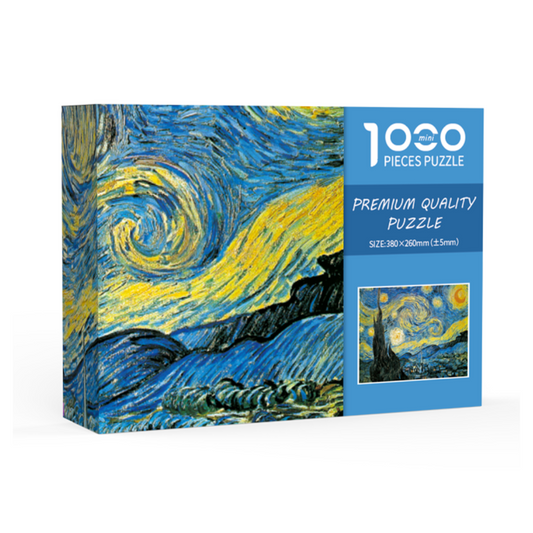 Vincent Van Gogh Starry Night, 1889 Artwork Mini Jigsaw Puzzle 1000pcs 38*26cm