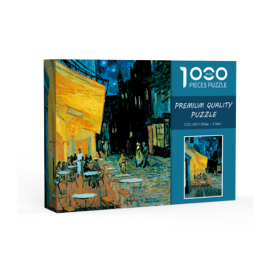 Vincent Van Gogh Cafe Terrace at Night, 1888 Artwork Mini Jigsaw Puzzle 1000pcs 38*26cm