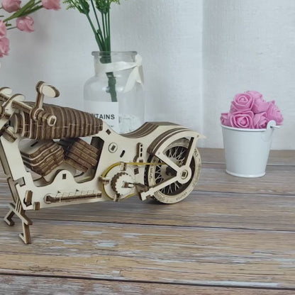 Motorcycle 3D Mechanical Wooden Puzzle