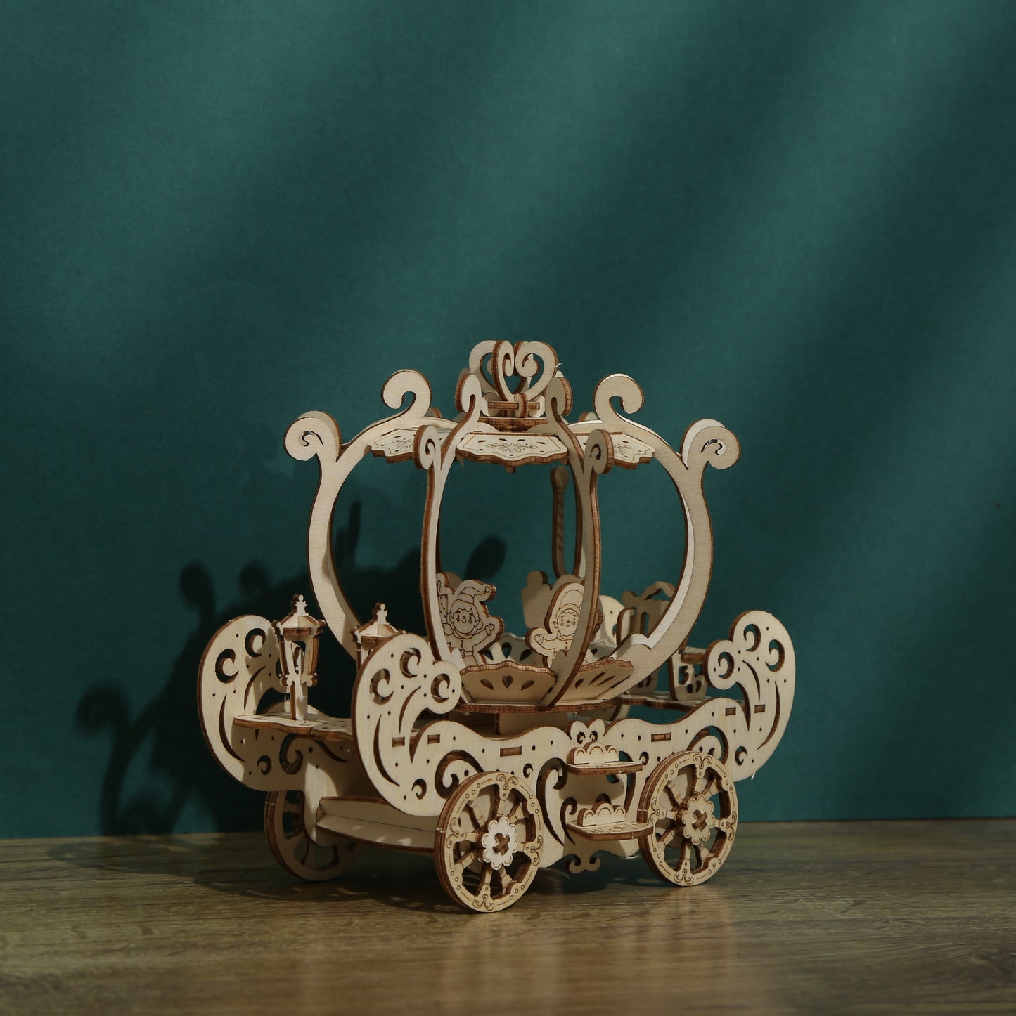 Pumpkin Princess Carriage 3D Mechanical Wooden Puzzle Large